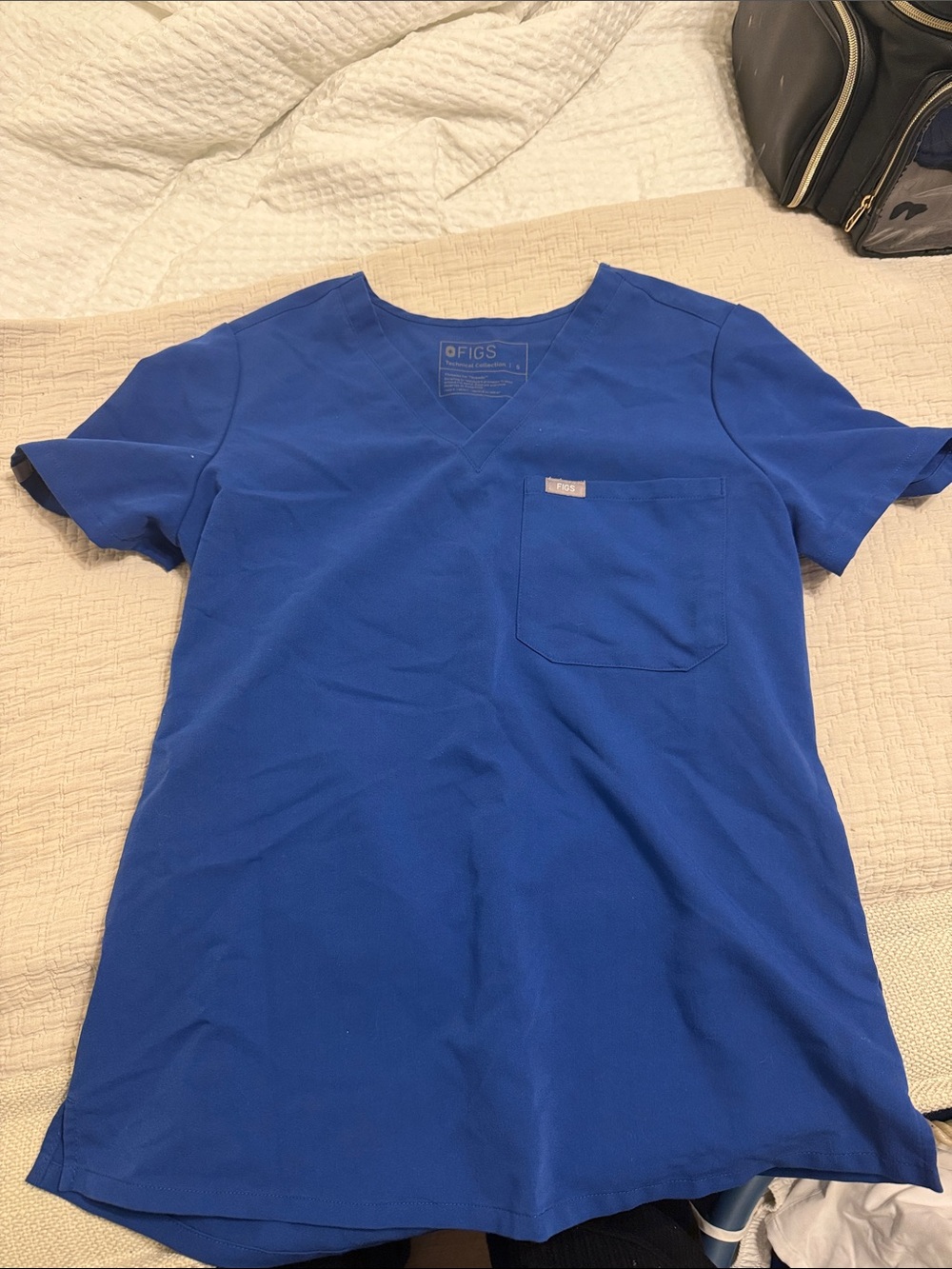 Figs Royal Blue scrub top